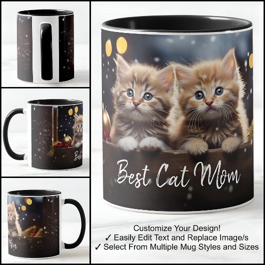 Mug Meilleur Chat Maman Un Modèle photo Avec Texte Fan