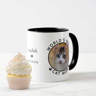 Mug Meilleur Chat Mondial Maman Nom Personnalisé Anima