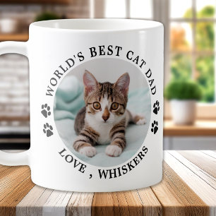 Mug Meilleur Chat Papa Empreintes de pattes du monde P