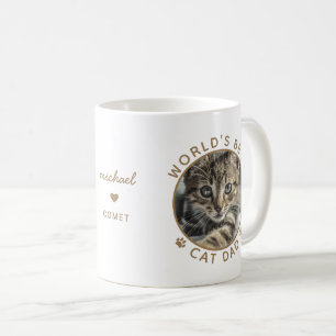 Mug Meilleur Chat Papa Gold Personnalisé Nom Photo