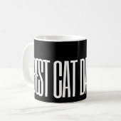 Mug Meilleur Chat Papa Jamais Chat Propriétaire Fête d (Devant gauche)