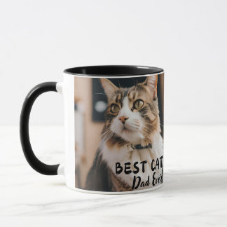 Mug Meilleur Chat Papa Jamais une photo personnalisée 