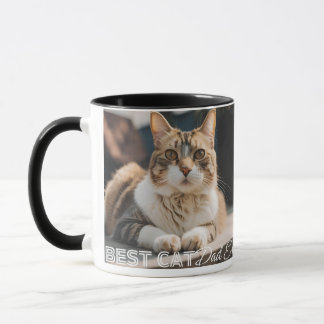 Mug Meilleur Chat Papa Jamais une photo personnalisée