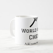 Mug Meilleur chef du monde ajouter nom texte cuisine m (Devant gauche)