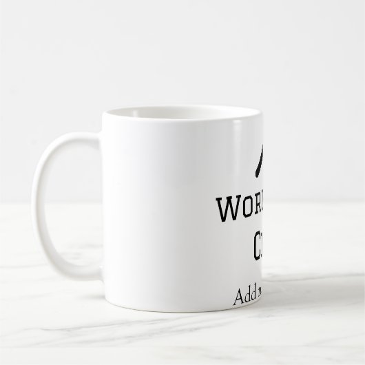 Mug Meilleur chef du monde ajouter nom texte cuisine m (Gauche)