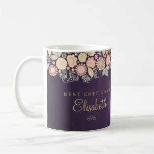 Mug Meilleur chef jamais nom personnalisé élégant rust