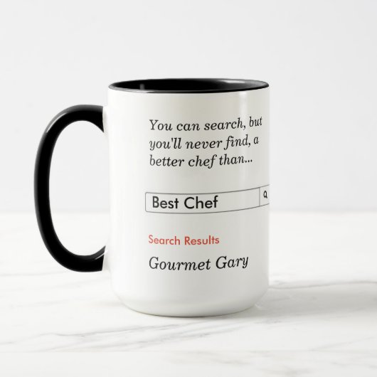 Mug Meilleur chef ou cuisinier (Gauche)
