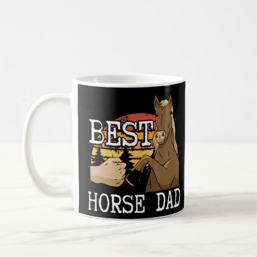 Mug Meilleur Cheval Papa Fête des pères Animal Horse F (Gauche)