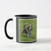 Mug Meilleur chien Beagle papa et fière photo café noi (Gauche)