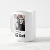 Mug MEILLEUR CHIEN DU MONDE DAD 2 Photos Empreintes de (Devant gauche)