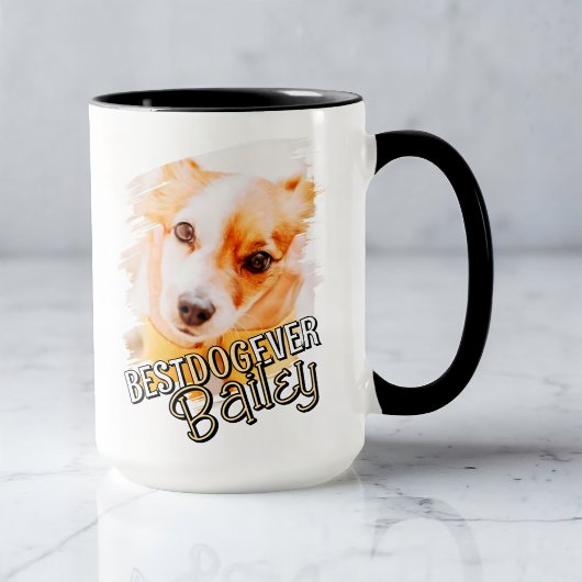 Mug Meilleur Chien Jamais Moderne Cool Grunge Photo Ch