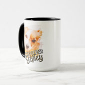 Mug Meilleur Chien Jamais Moderne Cool Grunge Photo Ch (Devant gauche)