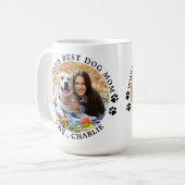 Mug Meilleur chien maman Empreintes de pattes du monde (Devant gauche)