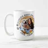 Mug Meilleur chien maman Empreintes de pattes du monde (Gauche)
