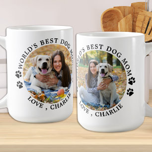 Mug Meilleur chien maman Empreintes de pattes du monde