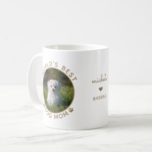 Mug Meilleur Chien Maman Gold du monde Nom personnalis