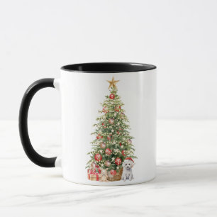 Mug Meilleur chien maman jamais aquarelle Noël Bichon