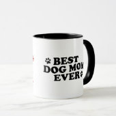 Mug Meilleur chien maman Jour Noël Dachshund chien (Devant droit)