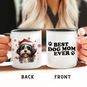 Mug Meilleur chien maman Jour Noël mignon Chih Tzu Chi