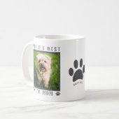 Mug Meilleur Chien Maman Parties scintillant Argent Po (Devant gauche)
