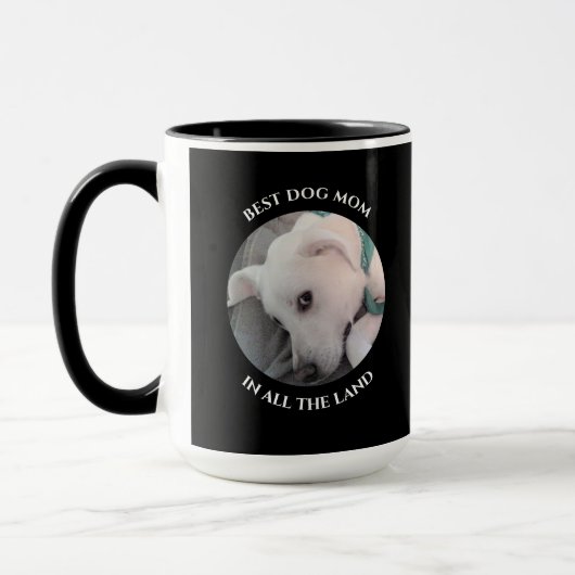 Mug Meilleur Chien Maman Photo Cute White Chien Chien (Gauche)