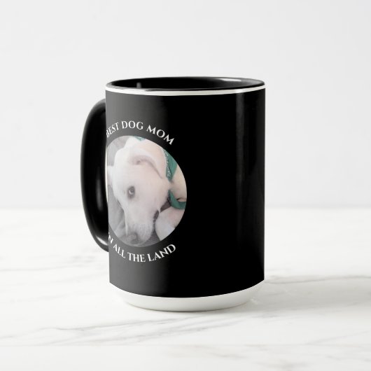 Mug Meilleur Chien Maman Photo Cute White Chien Chien (Devant gauche)
