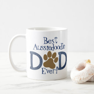 Mug Meilleur Chien Papa, Empreinte de patte & Denim, p