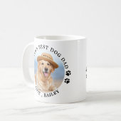 Mug Meilleur chien papa Empreintes de pattes du monde  (Devant gauche)