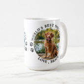 Mug Meilleur Chien Papa Empreintes de pattes Personnal (Devant droit)