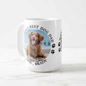 Mug Meilleur Chien Papa Empreintes de pattes Personnal (Devant gauche)