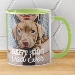 Mug Meilleur Chien Papa Jamais une photo personnalisée<br><div class="desc">Ce design simple et classique est composé de typographie serif et d'ajouter une photo personnalisée</div>