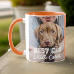 Mug Meilleur Chien Papa Jamais une photo personnalisée<br><div class="desc">Ce design simple et classique est composé de typographie serif et d'ajouter une photo personnalisée</div>