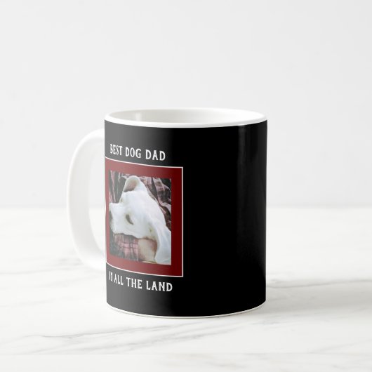 Mug Meilleur Chien Papa mignon Chien Chien blanc Chien (Devant gauche)