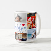 Mug Meilleur Collage de photos de Grand-père (Devant droit)