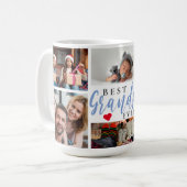 Mug Meilleur Collage de photos de Grand-père (Devant gauche)