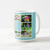 Mug Meilleur Collage de photos de Maman Ever Sky Blue (Devant droit)