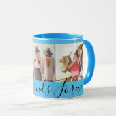 Mug Meilleur Collage photo des amis pour toujours (Devant droit)