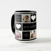 Mug Meilleur Collage photo Hubby Ever Minimaliste (Devant gauche)