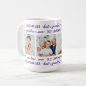 Mug Meilleur Collage photo sur mesure de GRANDMA Ever  (Devant gauche)