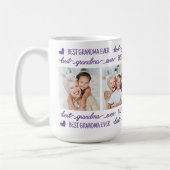 Mug Meilleur Collage photo sur mesure de GRANDMA Ever  (Gauche)