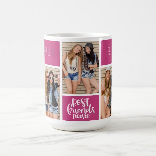 Mug Meilleur Collage photo tendance pour Amis Forever (Centre)