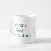 Mug Meilleur comptable au monde avec des panneaux de d (Devant gauche)