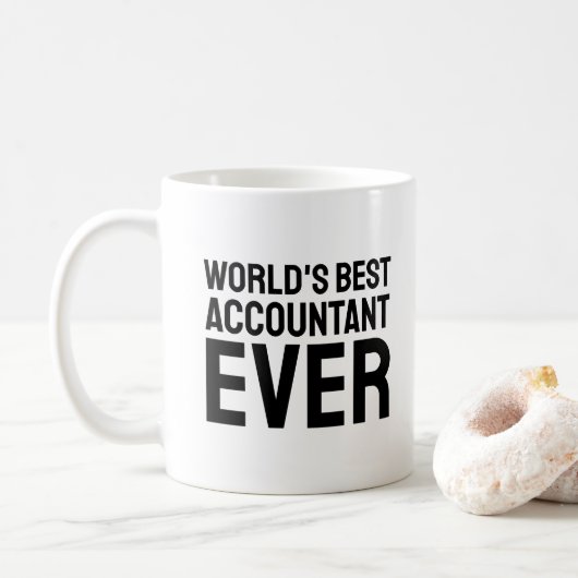 Mug Meilleur comptable au monde | Drôle (Avec donut)