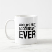 Mug Meilleur comptable au monde | Drôle (Gauche)