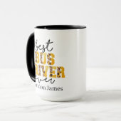Mug Meilleur conducteur de bus cool jamais ajouter nom (Devant gauche)