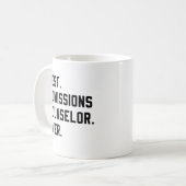 Mug Meilleur conseiller en admission jamais (Devant gauche)
