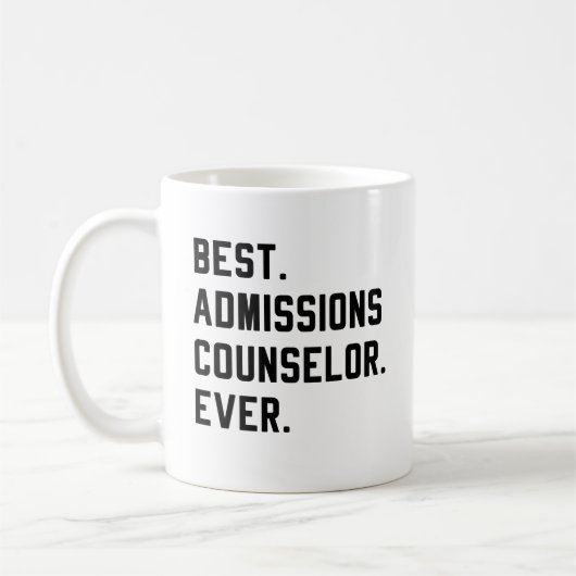 Mug Meilleur conseiller en admission jamais (Gauche)