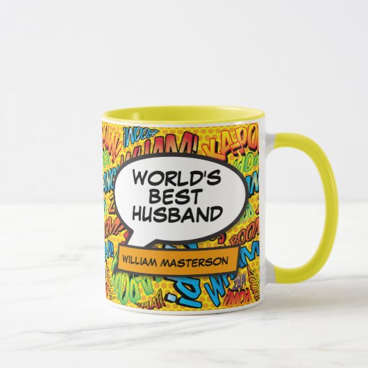 Mug Meilleur Cool marié du monde amusant Comic Book (Droite)