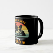 Mug Meilleur Corgi Papa du monde drôle (Devant droit)