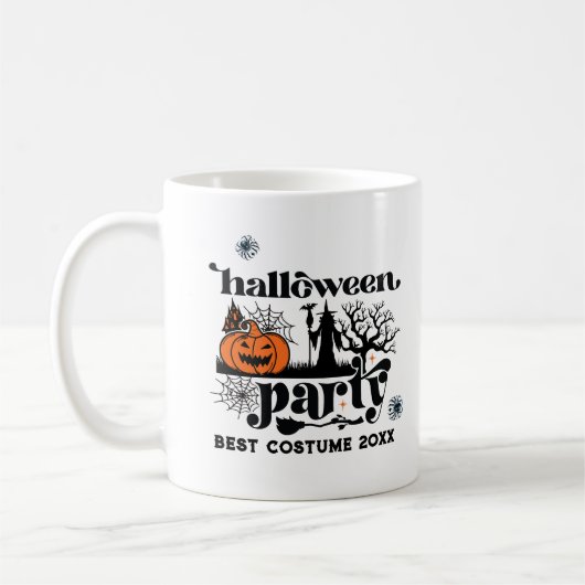Mug Meilleur Costume Retro Halloween Fête Invitation (Gauche)